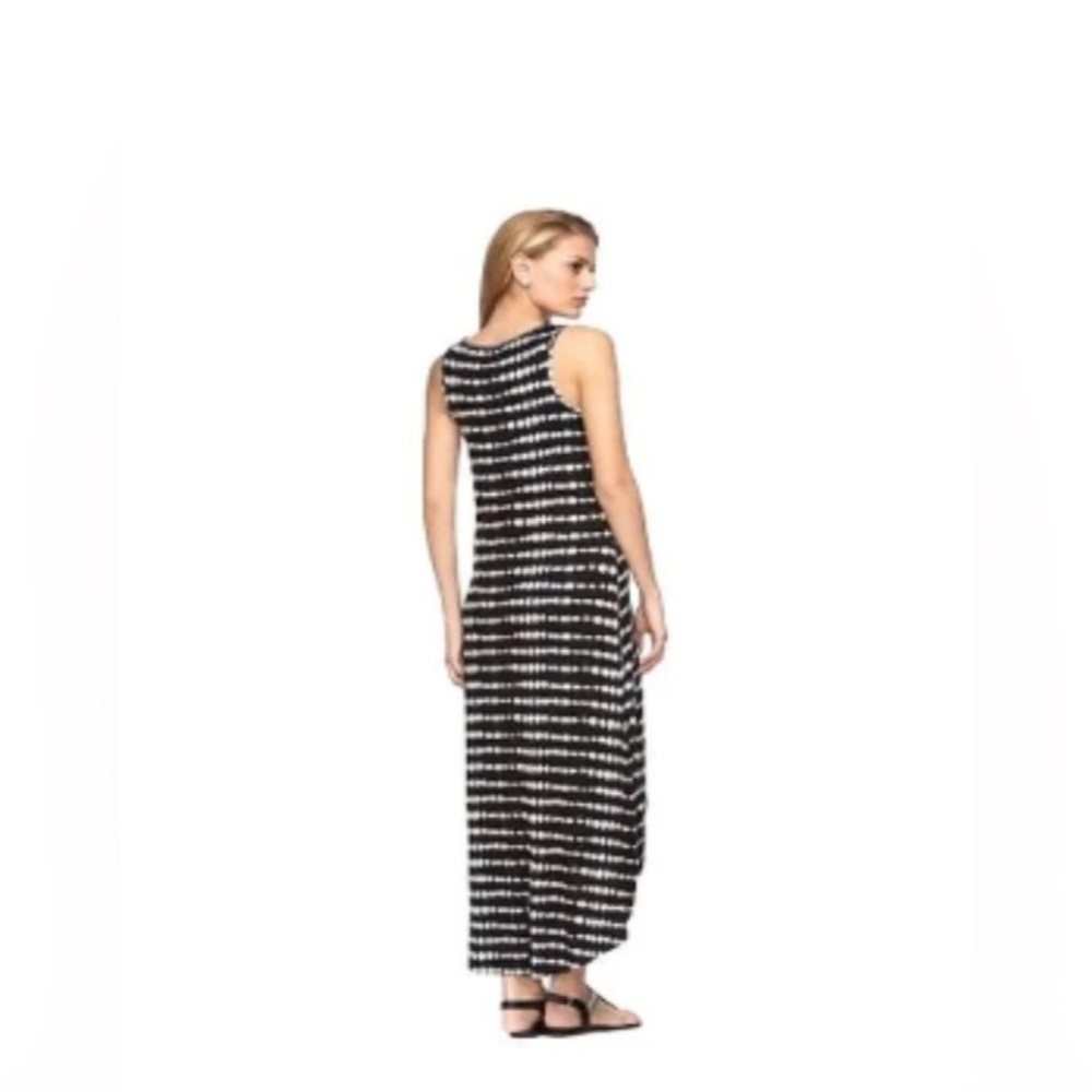 Black And White Tie-Dye Print High-Lo Dress By Juicy Couture size M